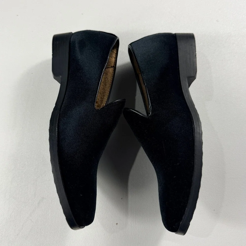 Easy Strider Boys Black Velvet‎ Loafers Smoking Slippers Size 4 Style 110
